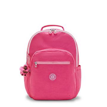 Kipling Seoul Large 15" Backpack Laptop Bags Fresh Pink | CA 1650SG